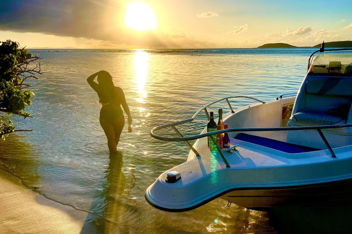 a boat on a body of water